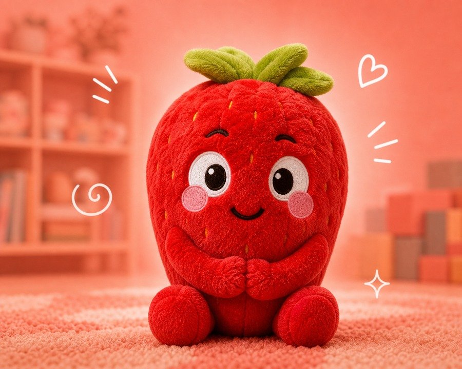 Blissie the Cheerful Strawberry plush