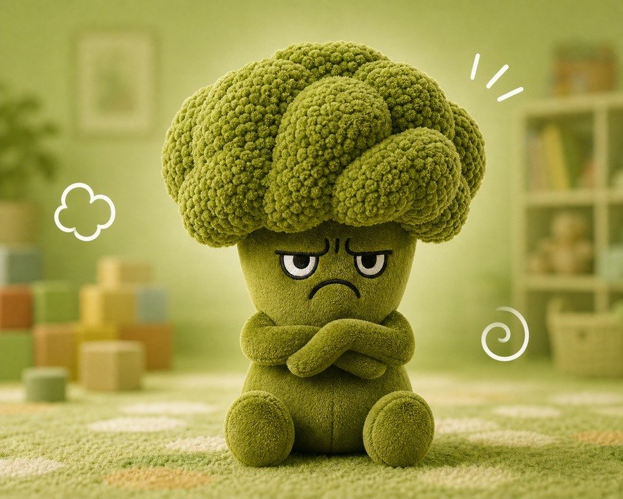 Broc the Grumpy Broccoli plush